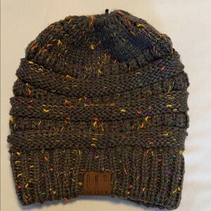 BNB Heaven Knit Beanie with hole on top for pony. New Never Worn